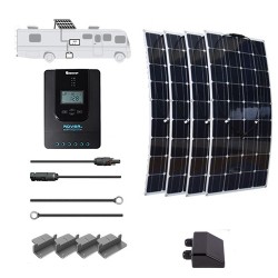 Flexible 12V 400W RV Solar Kit Installed