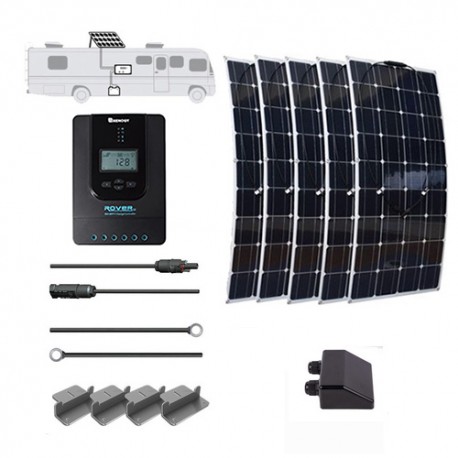 Flexible 12V 500W RV Solar Kit Installed