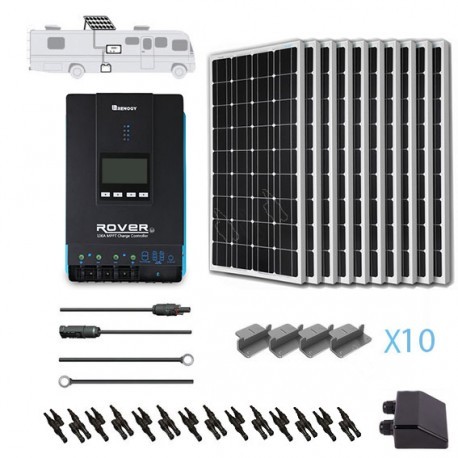Renogy 12V 1000W RV Solar Kit / Renogy 3000W Pure-Sine Inverter / 30A Transfer Switch with Installation Included