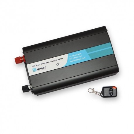 Renogy 1000/2000 12V to 110V Pure Sine Wave Power Inverter with Wireless Remote and Installation Included